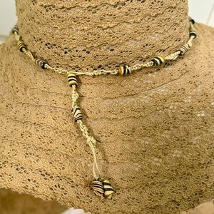 Hand made zebra Hat Band